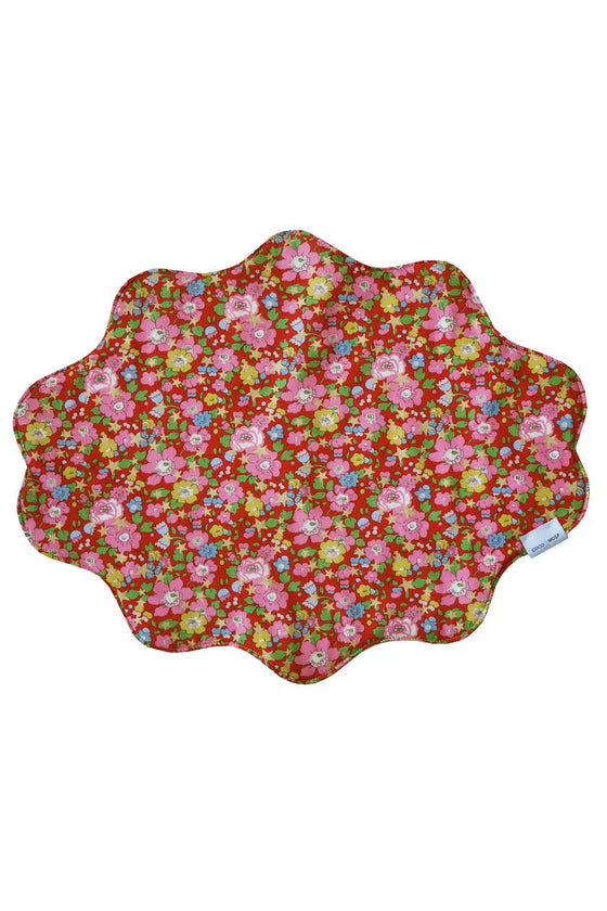 Reversible Wavy Placemat Made With Liberty Fabric BETSY STAR & CAPEL PISTACHIO Coco & Wolf