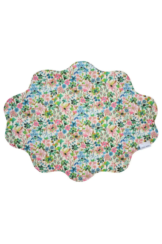 Reversible Wavy Placemat Made With Liberty Fabric DREAMS of SUMMER & MARGARET ANNIE Coco & Wolf