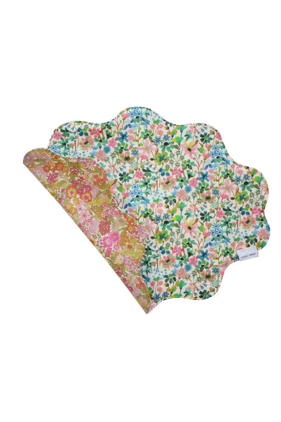 Reversible Wavy Placemat Made With Liberty Fabric DREAMS of SUMMER & MARGARET ANNIE Coco & Wolf