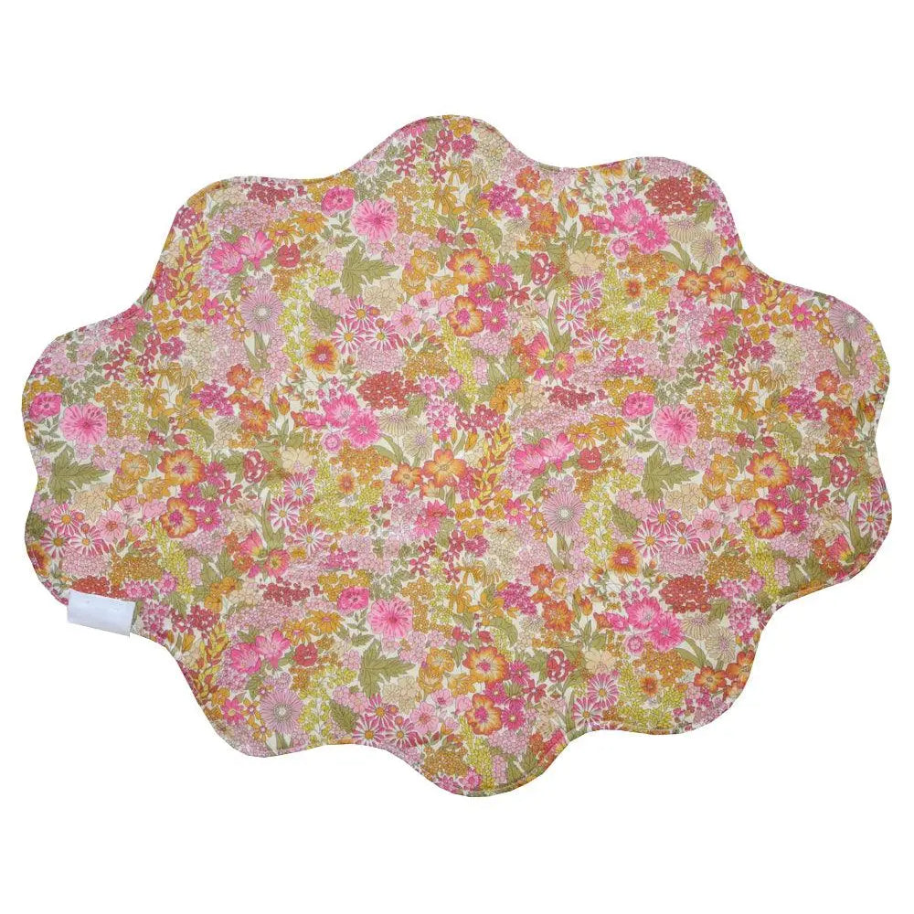 Reversible Wavy Placemat Made With Liberty Fabric DREAMS of SUMMER & MARGARET ANNIE Coco & Wolf