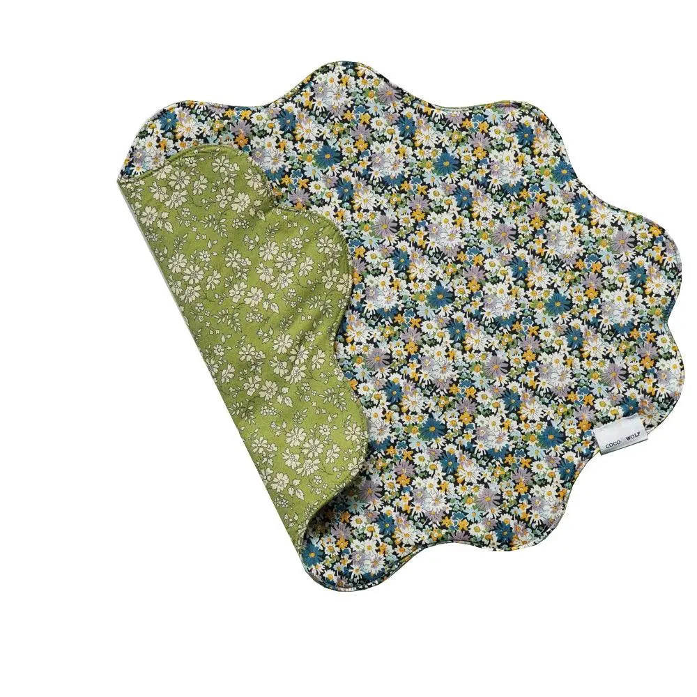 Reversible Wavy Placemat Made With Liberty Fabric LIBBY & CAPEL PISTACHIO Coco & Wolf