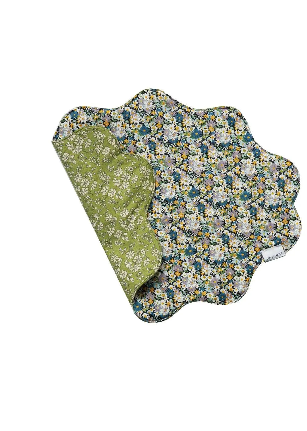 Reversible Wavy Placemat Made With Liberty Fabric LIBBY & CAPEL PISTACHIO Coco & Wolf