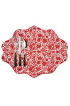 Reversible Wavy Placemat Made With Liberty Fabric SAMBOURNE RED & MITSI VALERIA RED Coco & Wolf