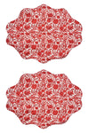 Reversible Wavy Placemat Made With Liberty Fabric SAMBOURNE RED & MITSI VALERIA RED Coco & Wolf