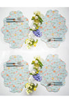 Reversible Wavy Placemat Made With Liberty Fabric SPRING BLOOMS & MEADOWLAND Coco & Wolf