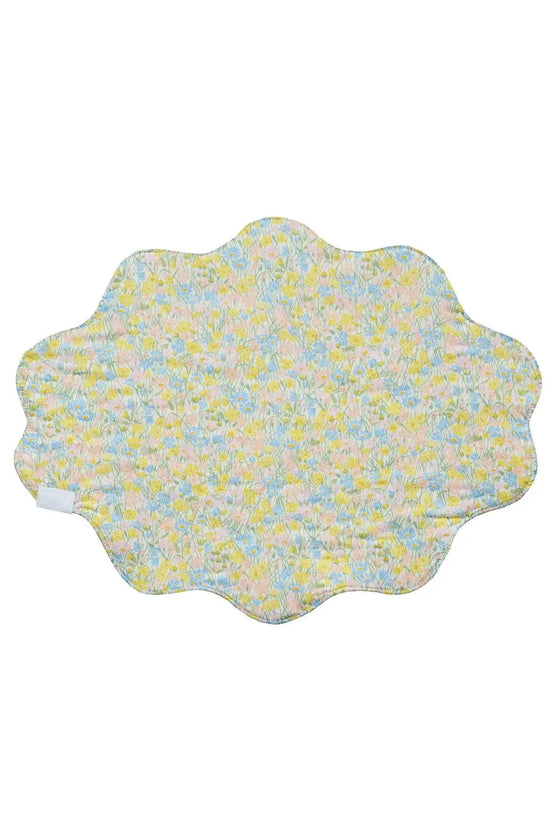 Reversible Wavy Placemat Made With Liberty Fabric SPRING BLOOMS & MEADOWLAND Coco & Wolf