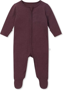  Ribbed Berry Clever Zip Sleepsuit Mori