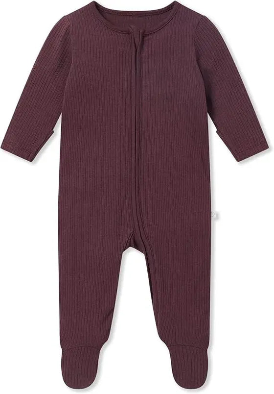 Ribbed Berry Clever Zip Sleepsuit Mori