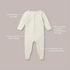 Ribbed Berry Clever Zip Sleepsuit Mori