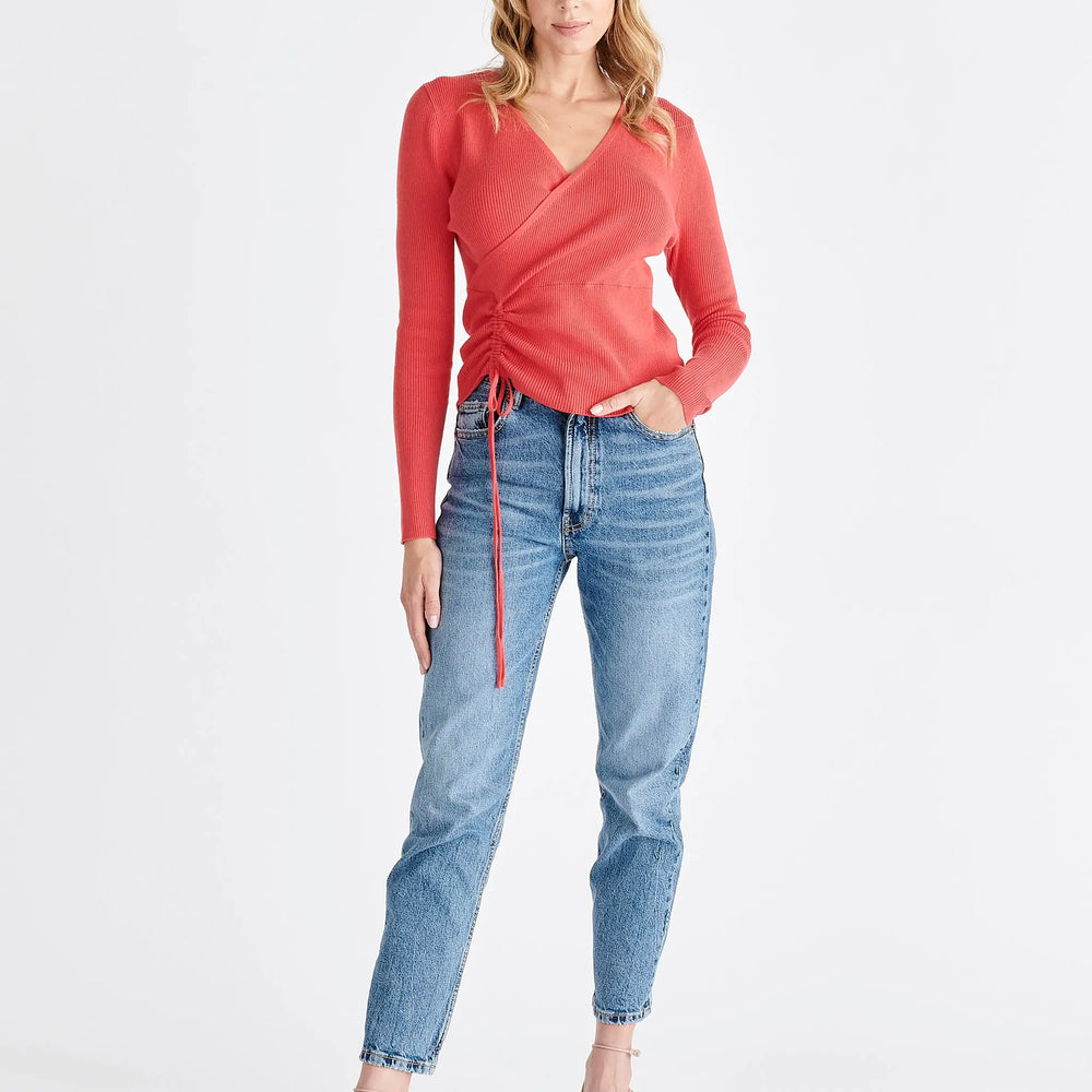 Ribbed Drawstring Top Paisie