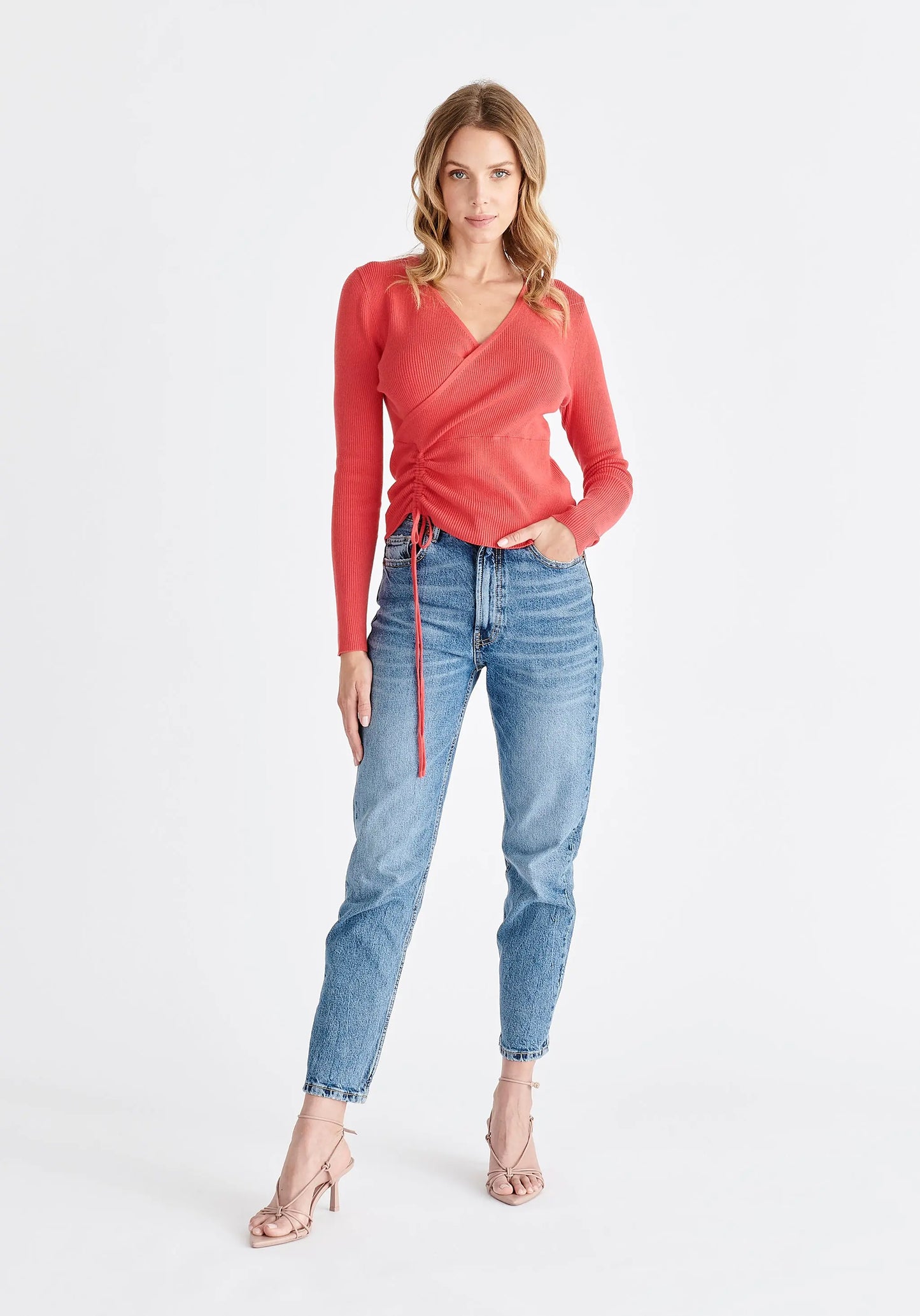 Ribbed Drawstring Top Paisie