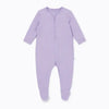 Ribbed Lilac Clever Zip Sleepsuit Mori