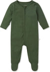 Ribbed Pine Clever Zip Sleepsuit Mori