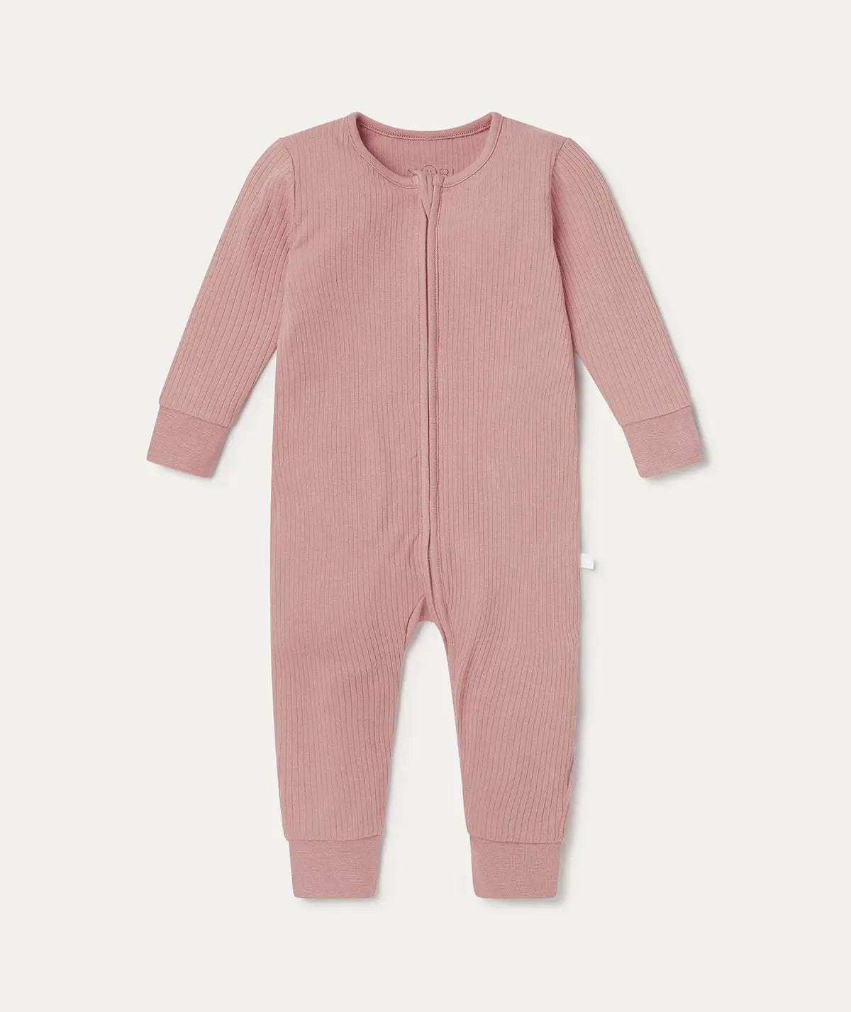 Ribbed Rose Clever Zip Sleepsuit Mori