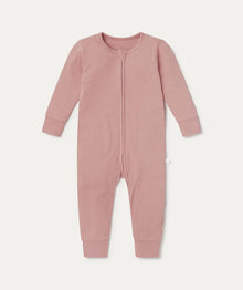  Ribbed Rose Clever Zip Sleepsuit Mori