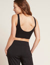 Black Ribbed Seamless Bra Boody