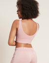 Dusty Pink Ribbed Seamless Bra Boody