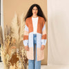 Ricci Stripe Longline Cardigan - Rust Cara & The Sky