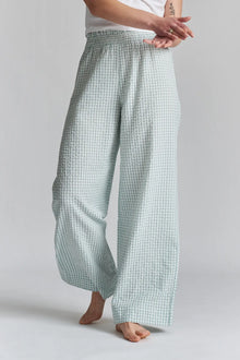  Robinia Ethical-Cotton Wide-Leg Trousers - Fjordland Green Peachaus