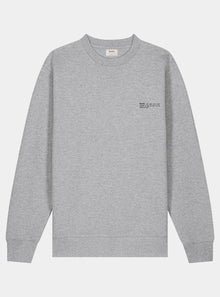  Rock Grey Marl Mens Organic Cotton Relaxed-Fit Sweatshirt hewn.