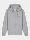 Rock Grey Marl Mens Organic Cotton Relaxed-Fit Zip Hoodie hewn.