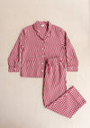 Rose Checkerboard Cotton Pyjama Trouser Set TartanBlanketCo