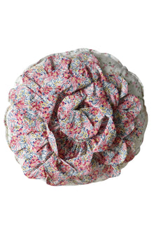  Round Rose Cushion Made With Liberty Fabric ELIZABETH & SWIRLING PETALS Coco & Wolf