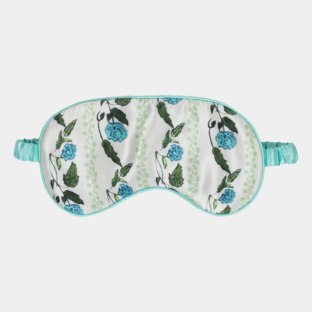 Rosewood Stripe Silk Eye Mask Jessica Russell Flint