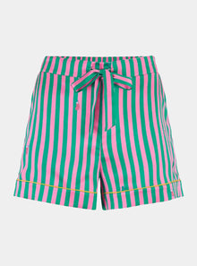  Rosie Flamingo Stripe Silk Short Sleepy Wilson