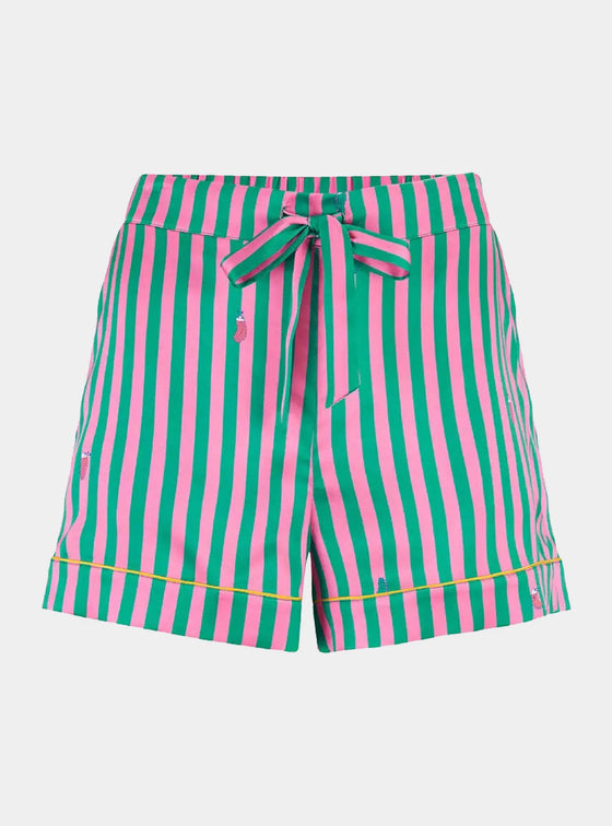 Rosie Flamingo Stripe Silk Short Sleepy Wilson