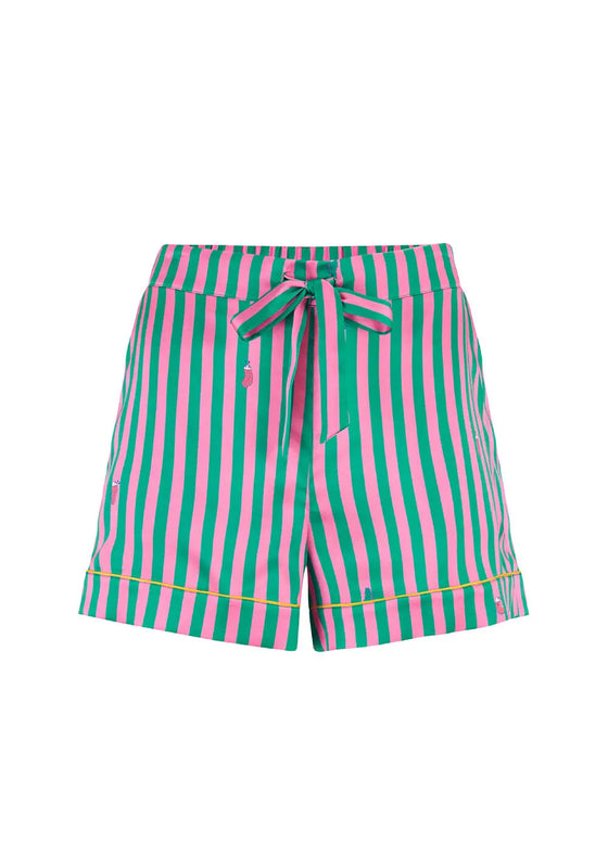 Rosie Flamingo Stripe Silk Short Sleepy Wilson