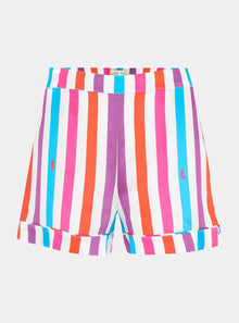  Rosie Hawaiian Stripe Silk Short Sleepy Wilson