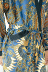 Royal Blue Men's Full Length Batik Robe Wear the World