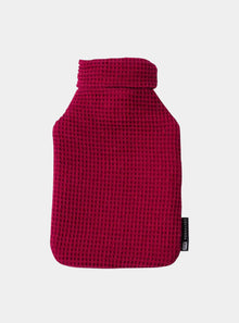  Ruby Red Luxurious 2 Litre Waffle Hot Water Bottle CosyPanda