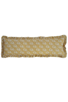  Ruffle Bolster Lumbar Cushion Made With Liberty Fabric CAPEL MUSTARD Coco & Wolf