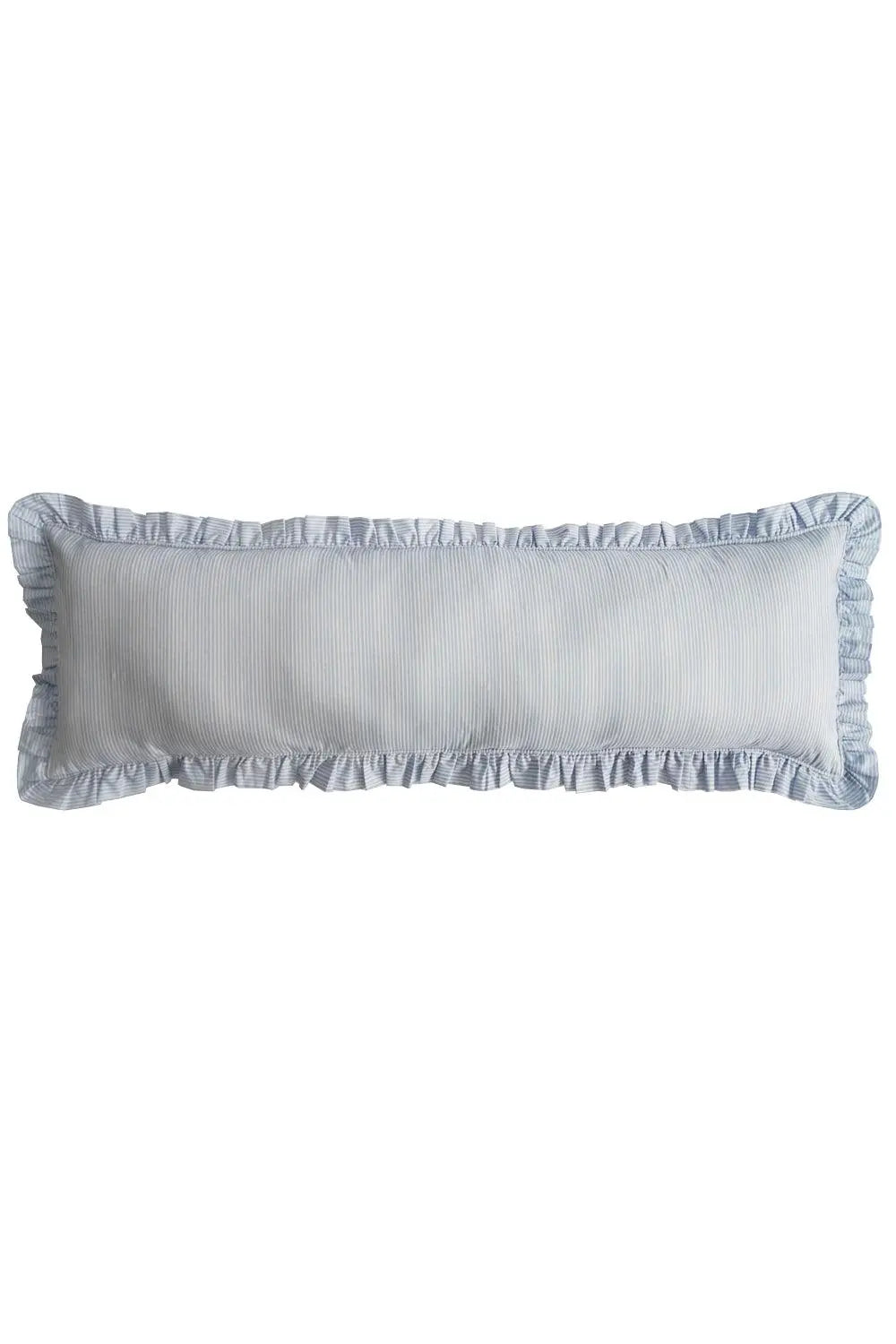 Ruffle Bolster Lumbar Cushion Made With Liberty Fabric ELEMENTS BLUE Coco & Wolf