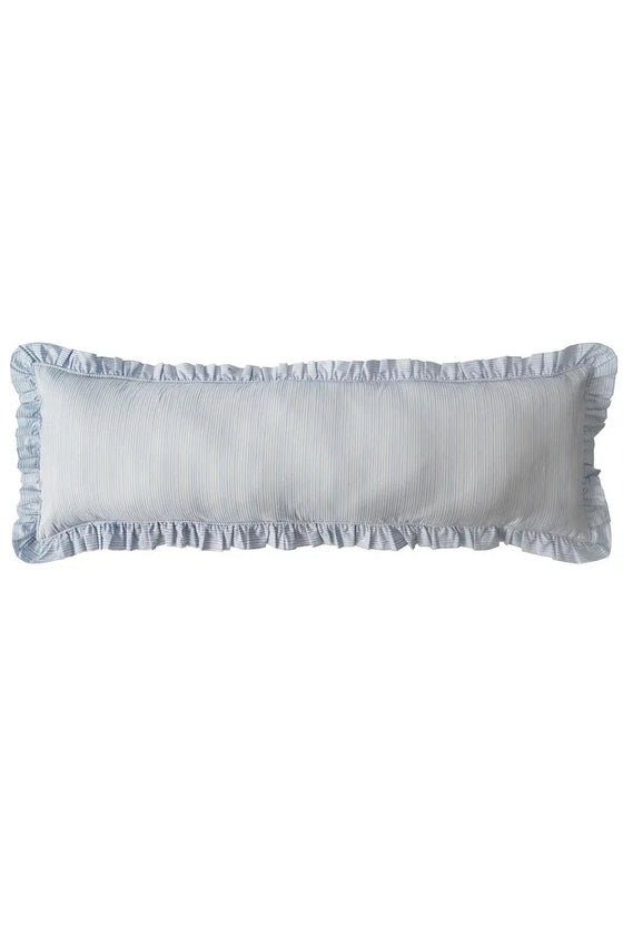 Ruffle Bolster Lumbar Cushion Made With Liberty Fabric ELEMENTS BLUE Coco & Wolf