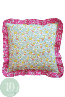  Ruffle Cushion Made With Liberty Fabric BETSY SAGE & CAPEL FUCHSIA Coco & Wolf