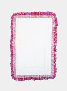  Ruffle Edge Bath Mat Made With Liberty Fabric MITSI VALERIA & CAPEL FUCHSIA Coco & Wolf