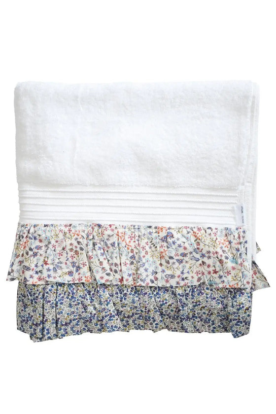 Ruffle Edge Towel Made With Liberty Fabric DONNA LEIGH & WILTSHIRE BUD Coco & Wolf