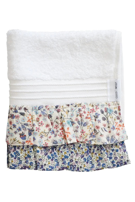 Ruffle Edge Towel Made With Liberty Fabric DONNA LEIGH & WILTSHIRE BUD Coco & Wolf