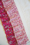 Ruffle Edge Towel Made With Liberty Fabric MITSI VALERIA & CAPEL FUCHSIA PINK Coco & Wolf