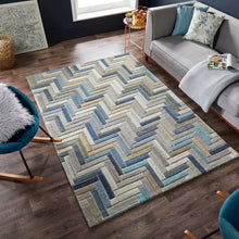  Russo Wool Geometric Modern Rug Dunelm