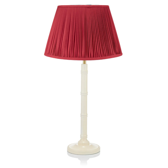 SMALL BAMBOO LACQUERED LAMP in CREAM ROSANNA LONSDALE