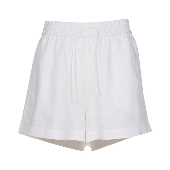 White Heavy Linen Shorts Perfect Days - Myza