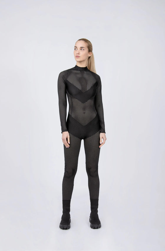 STRECH NET JUMPSUIT - BANDS DECORATIVE numbatsport