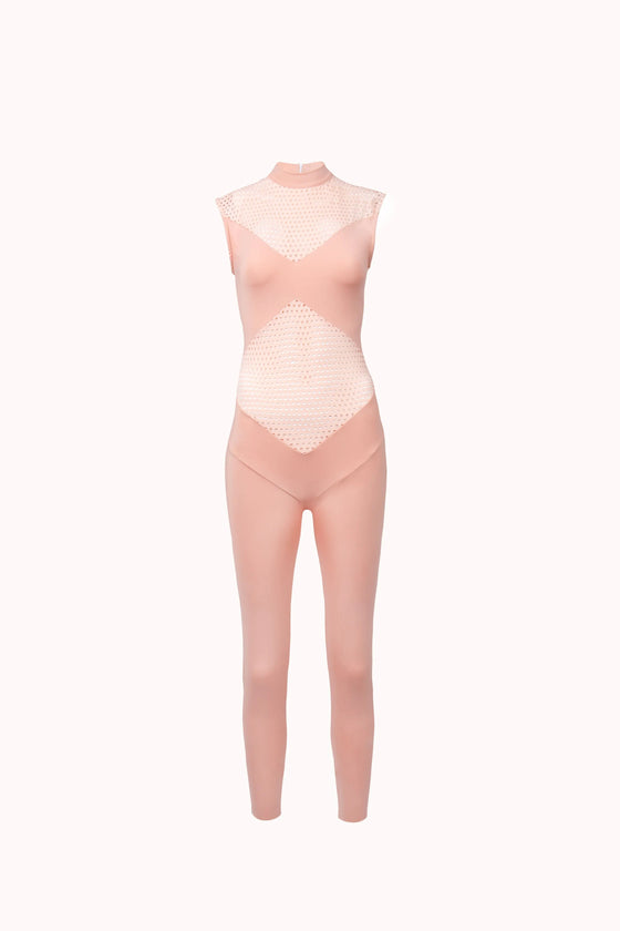 STRETCH JUMPSUIT -NET DECORATIVE numbatsport