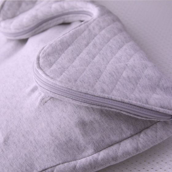 0.5 Tog Swaddle to Sleep Bag - Minimal Grey Lightweight
