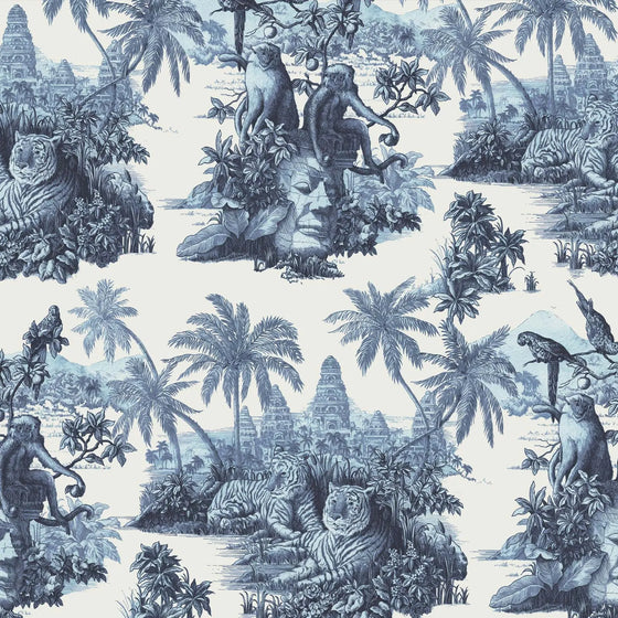 SUMATRA Wallpaper - Off White &amp; Azure House of Hackney