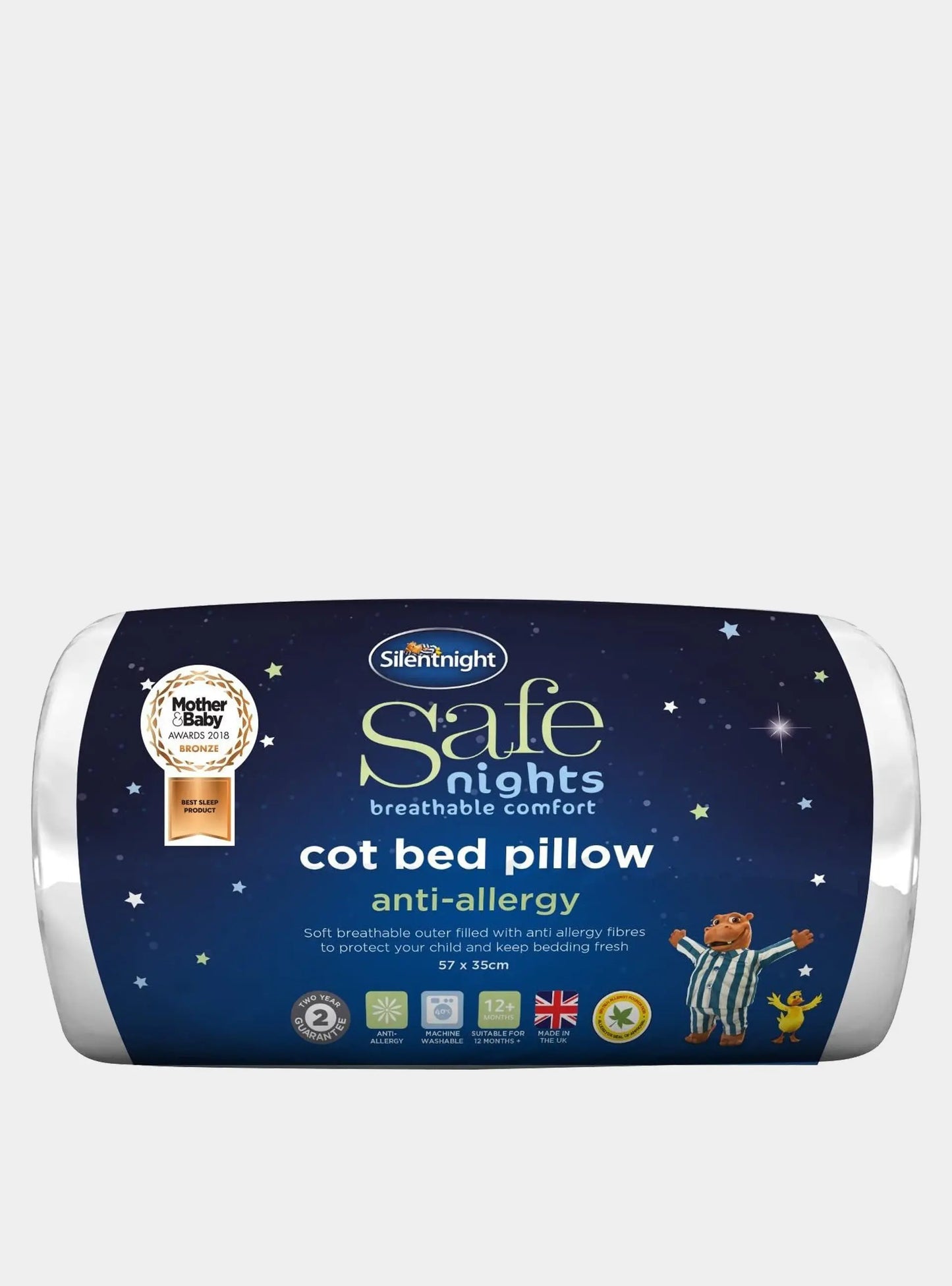 Safe Nights Anti-Allergy Cot Bed Pillows Silentnight